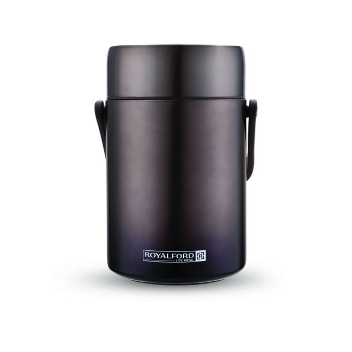 Double Wall Lunch Box, Vacuum Insulated Tiffin Box, RF10985 | Vacuum Insulated Food Jar With 2 SS Containers | Keeping Hot Food Hot & Cold Food Cold For Hours | PP Handle