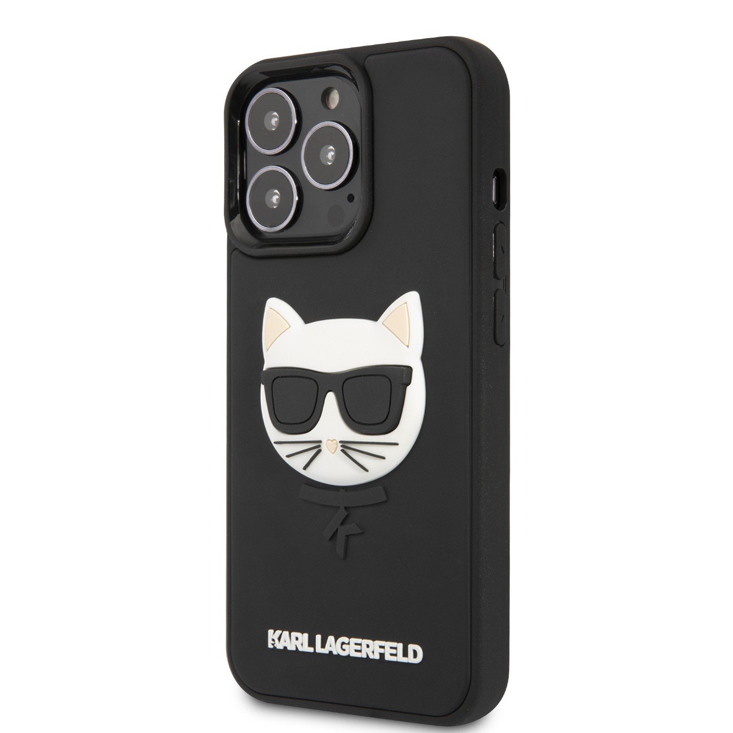 Karl Lagerfeld 3D Rubber Case Choupette Head For iPhone 13 Pro (6.1") - Black