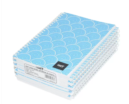 10-Piece Light Spiral Soft Cover Notebook Single Line A5, 80-Sheets - LINBA51521S