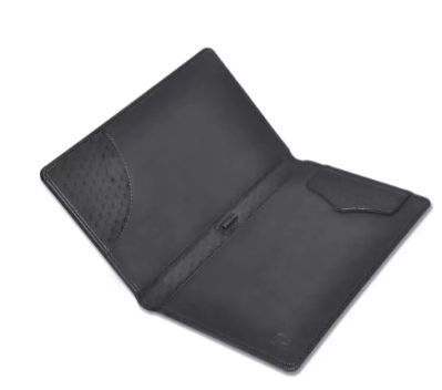 FIS Executive Bill Folder Black Color, Italian PU with Magnet Flap 150X245mm - FSCLBFBKD3