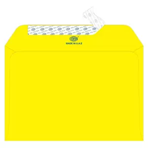 FIS Color Envelopes, Peel & Seal, Bright Lemon Colors, Pack of 50 Pcs. C5 (162 x 229 mm), 80 GSM - FSEC8026PBLE50