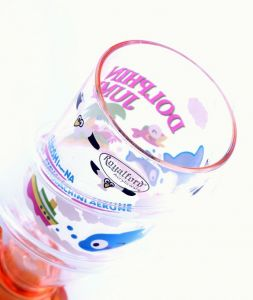 Royalford With Straw - Acrylic Glass - Clear - 200 ML