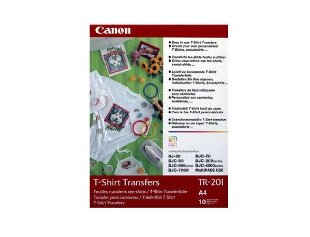 Canon TR-201 T-Shirt Transfer Paper, A4, 10 Sheets-Pack