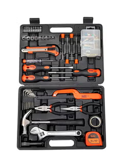 126-Piece Hand Tool kit In Kitbox Compact, Versatile And Effective For Home DIY And Office Use BMT126C Orange/Black