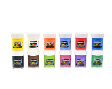 Nova Color Finger Paints 25Ml, 12 colors Pack -KRPBNC-460
