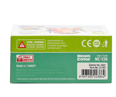 Nova Color Finger Paints 25Ml, 6 Colors (Blue,Red,Yellow,Green,Black,White) -KRPBNC-138