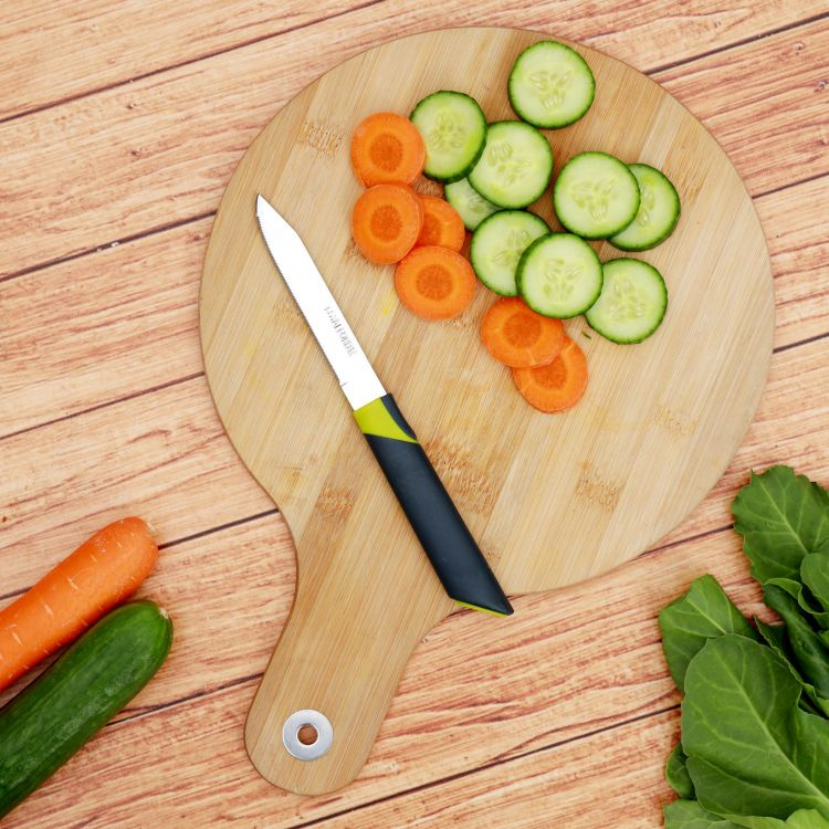 Royalford 12Pcs Fruit Knife Set - Stainless Steel - Black - RF4137GRY