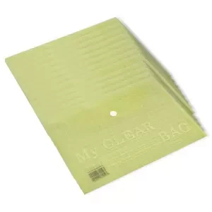 Pack of 12 Pieces My Clear Button Bag Green