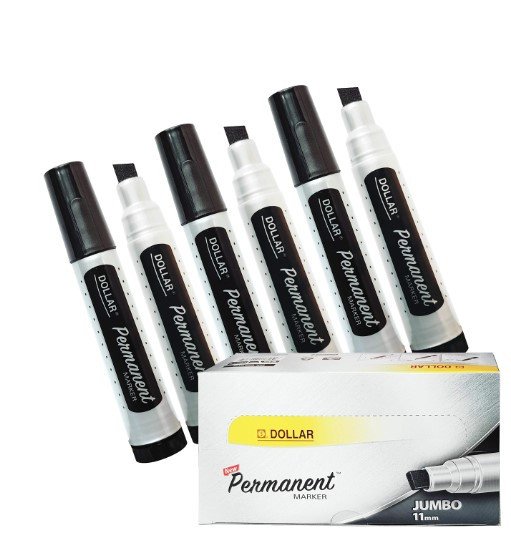 Dollar Jumbo Permanent Marker Chisel Tip Black