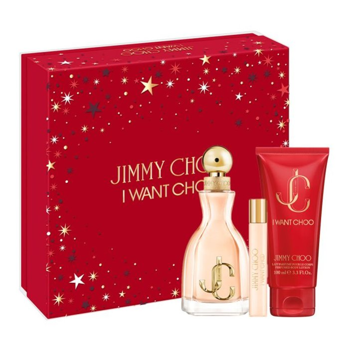 JIMMY CHOO I WANT CHOO (W) SET EDP 100ML + EDP 7.5ML + BL 100ML (NEW PACK)