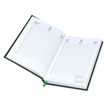 Fis 2023 Russian Diary, A5 Vinyl, 1 Side Padded, Green -FSDIRU0123GR