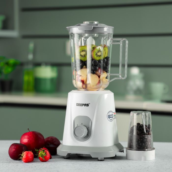 2-In-1 Blender, Multifunctional Mixer Grinder, GSB44083 | 1.5L PC Jar & Coffee Grinder | 2 Speed With Pulse Function | Safety Interlock | SS Blades