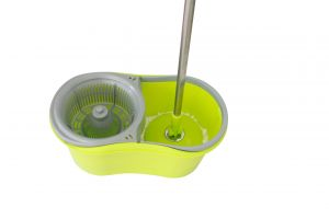 Royalford Easy Spin Mop And Bucket Set - Plastic - Green