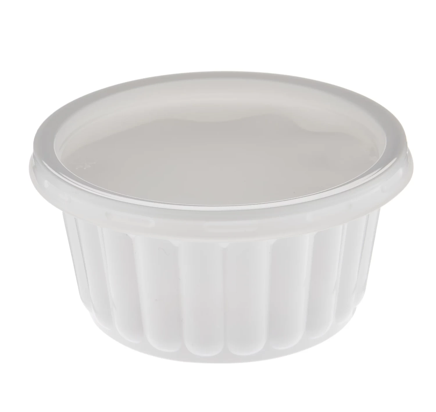 Plastic Corrugated Round Container White