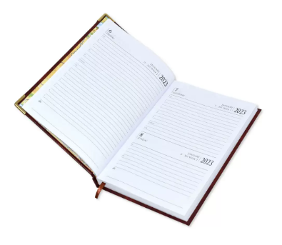 FIS Diary 2023 English (Saturday & Sunday Combined) A5, Chocolate - FSDI92E23CH