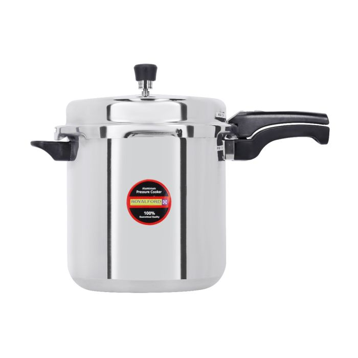 Royalford 12.0 L Induction Base Pressure Cooker- RF11645| Equipped With Improved Pressure Regulator And Controlled GRS| Durable Aluminum Construction With Firm Handles| Compatible With Induction, Gas,