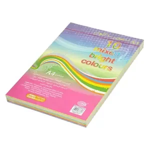 FIS Color Photocopy Paper, 200 Sheets, 80 gsm, 10 Assorted Mixed Colors, A4 Size - FSPWA410C