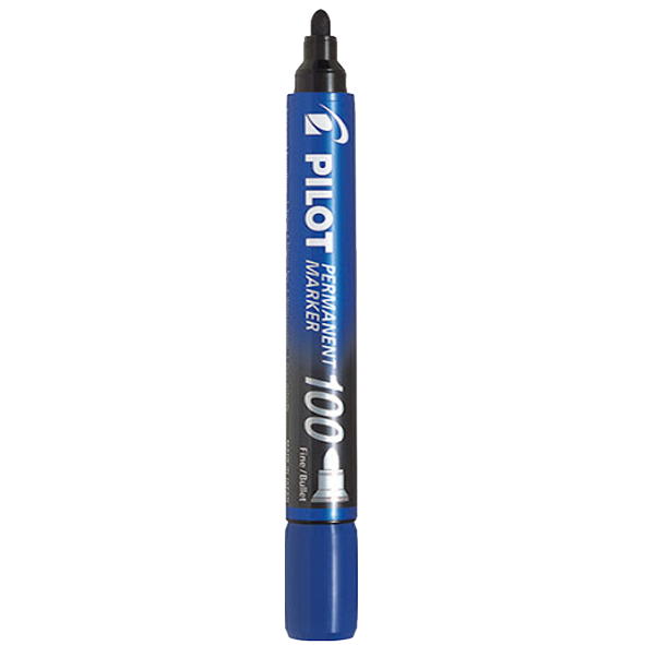Pilot SCA100 Bullet Point Permanent Marker Pen - Fine 4.0mm-4.5mm Tip - Blue - Box of 12