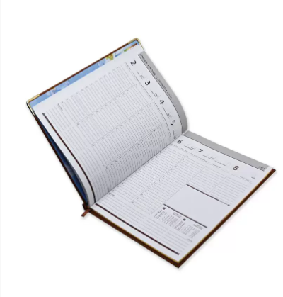 FIS Golden Executive Diary 2023 Arabic/English/French (1-Week at a glance) Brown - FSDI35AEG23BR