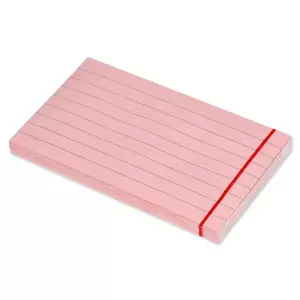 FIS Sticky Note Pad, 3X5 inches, Pack of 12, Ruled Pastel Pink -FSPO3X5RPPI