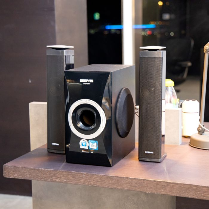 2.1 - Channel Multimedia Home Theater System With Super Bass Hi-Fi Surround Sound - USB - SD Card Reader - Remote Controller And Digital LED Display