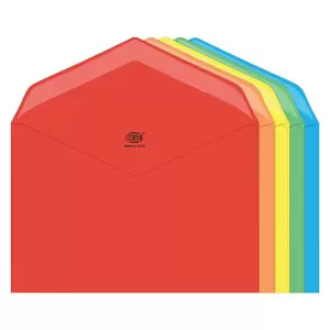 FIS Color Envelopes, Glued, Neon 5 Assorted Colors, Pack of 50 Pcs. 145 x 200 mm, 80 GSM - FSEC8025G5B50