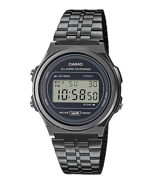 Casio Vintage A171WEGG-1ADF Round Uni Sex Watch , Black