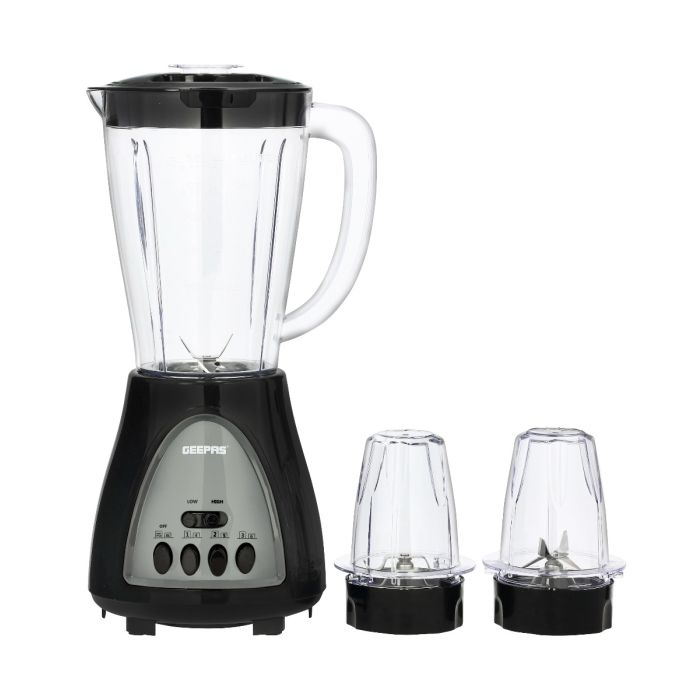 3-In-1 Blender, Powerful Motor 400W, GSB44034 | Stainless Steel Cutting Blades | Six Speed With Pulse Function | 1.5L Jar | Juice Extractor For Whole Fruits Vegetables, Ice Crusher