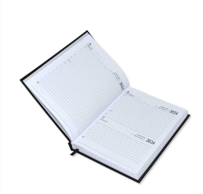 FIS Diary 2024 English (Saturday & Sunday Combined) A5 , Red -FSDI92EN24RE