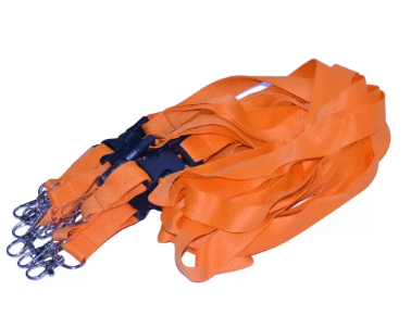 10-Piece FIS Lanyard Orange with Metal Hook & Plastic Buckle, 2X90cm - FSNAPOR/10