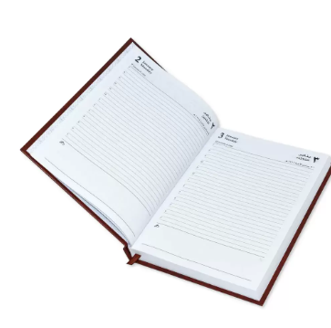 Fis 2023 A5 Diary,Vinyl, (Arabic/English) Hard Cover Brown -FSDI21AE23BR