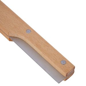 Royalford Coconut Cutter With Wooden Handle - Stainless Steel - Silver & Brown