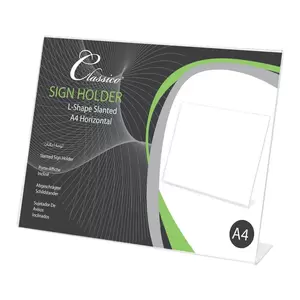 FIS Sign Holder L-Shape Slanted, A4 Size - FSNA1302