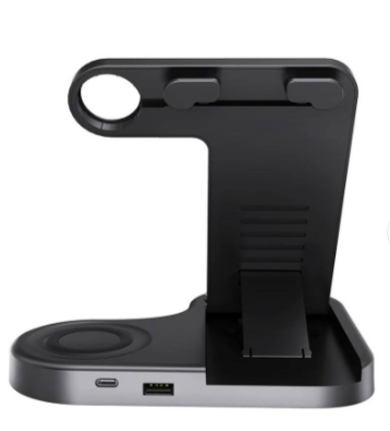 Powerology 3 in 1 PowerStand Pro Wireless Charger 15W ( Qi Certified ) - Black