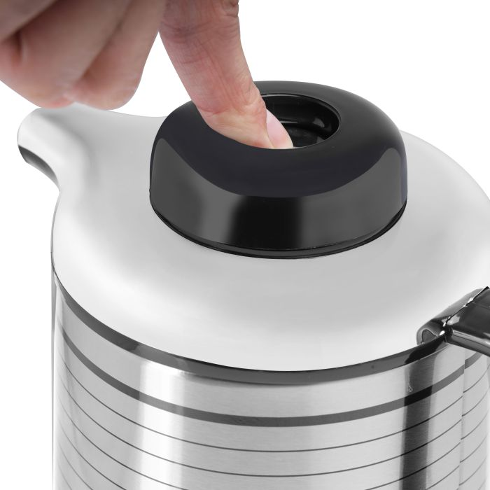 Royalford RF5755 1.9L Vacuum Flask - Coffee Heat Insulated Thermos For Keeping Hot/Cold Long Hour Heat/Cold Retention, Multi-Walled Vacuum For Coffee, Hot Water, Tea, Beverage | Ideal For Social Occas