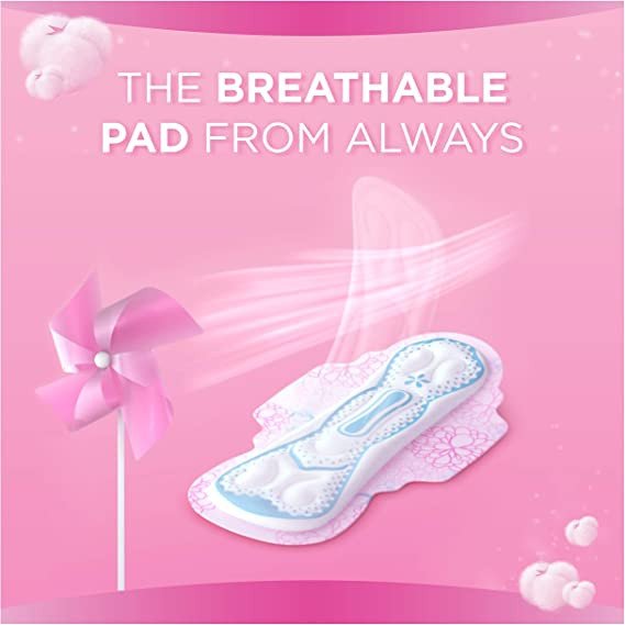 Always Cotton Soft Maxi Thick Sanitary Pads Pink 30 Pieces