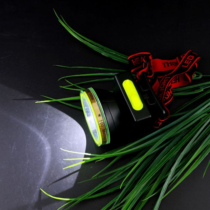 Geepas Rechargeable LED Head Torch 4000mAh - Super Bright Led 3W, 15 Hours Working Time, Perfect To Multiple Use Like Construction Site, Campaigning, Hiking, Climbing & More | 2 Years Warranty