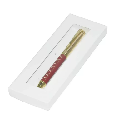 FIS Gold Pens with Italian PU Wrapper and Gift Box, Maroon Colour - FSPNGCSPUMR