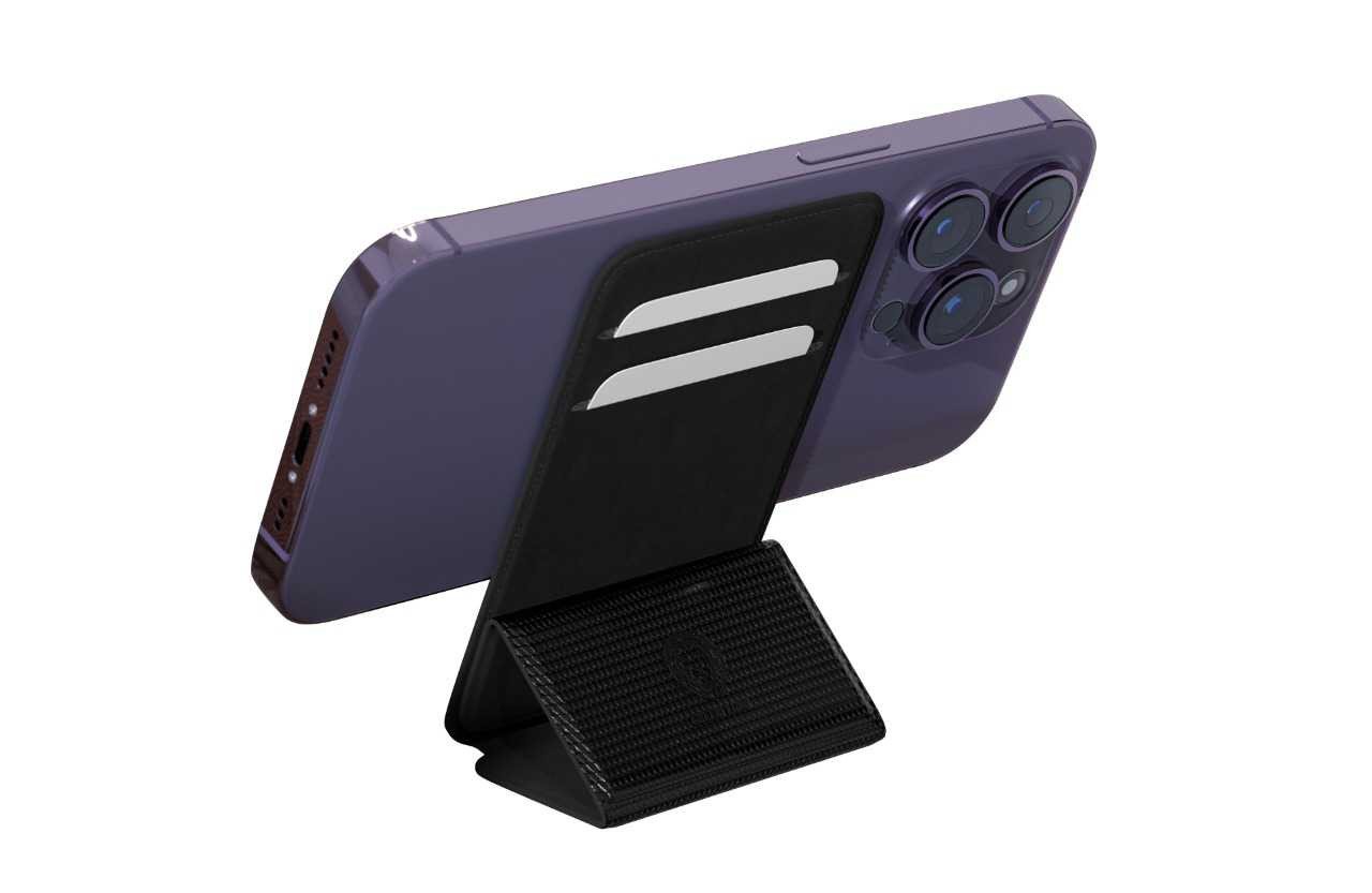 Green Lion Magsafe Wallet / Stand - Black