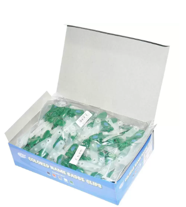 50-Piece FIS Name Badge Clip Green - FSNAB-02GR
