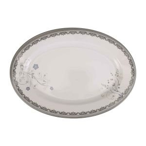 Royalford Melamineware 12" Oval Plate Floral - Melamine - Multicolor