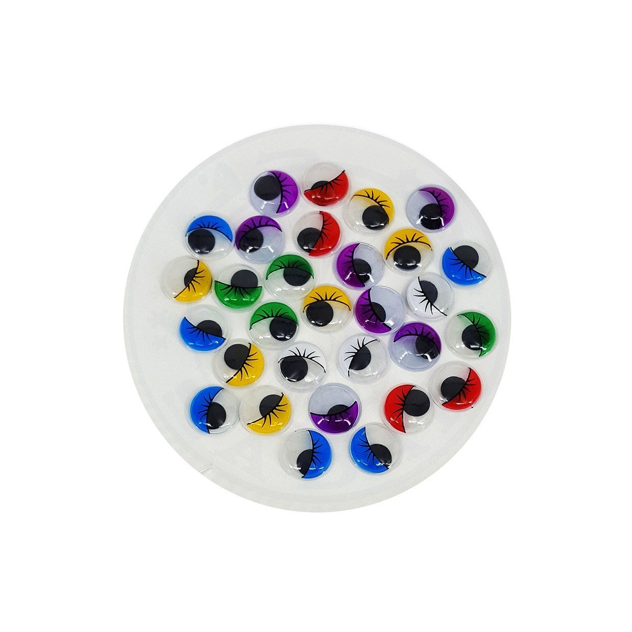 SADAF MOVING EYES 1.8CM W/COLOUR EYE LASHES PD-29