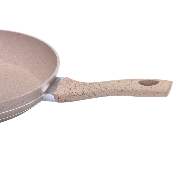 Royalford 26cm Smart Fry Pan - 5 Layer Granite Non-Stick Coating Pan | Multiple Hob Compatibility | Heat-Resistant Handle With Hanging Loop | Ideal Frying, Cooking, Sauteing & More