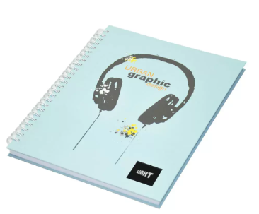 Light Spiral Hard Cover Notebook Single Line (Pack of 5 Pcs X 100 Sheets) A5 Size - LINBSA51802