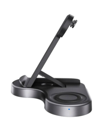 Powerology 3 in 1 PowerStand Pro Wireless Charger 15W ( Qi Certified ) - Black