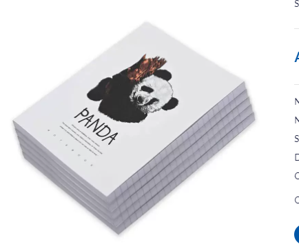 FIS Pack Of 5 Soft Cover Notebook, 96 Sheets A5 Panda Design 5 -FSNBSCA596-PAN5