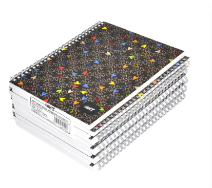 LIGHT Pack of 10 Spiral Soft Cover Notebook, Single Line, 9X7 Inches (22.86 X 20.32 CM) 100 Sheets -LINB971704S