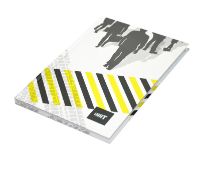 Light Hard Cover Notebook, Pack of 5 Pieces, Single Line, 10x8 Inch,100 Sheets - LINB1081801