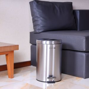 Royalford Pedal Bin - Stainless Steel - Silver - RF5127