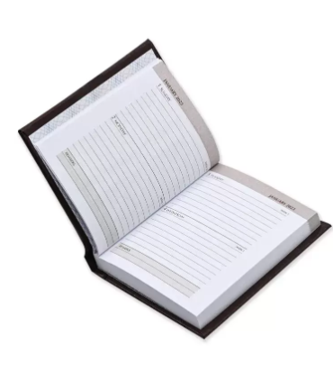 Fis 2023 Pocket Diary English Vinyl 1Side Padded Chocolate -FSDI10EN23CH